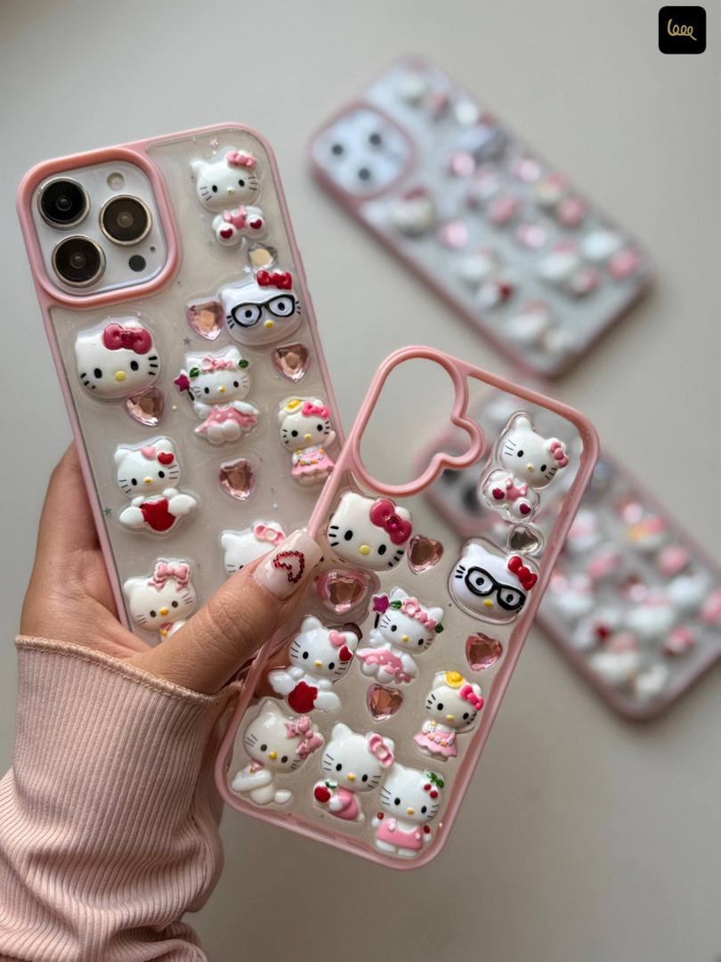 قاب کیتی مودی شفاف صورتی بهمراه اکلیل