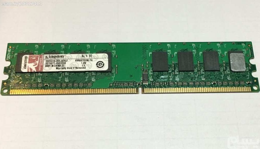 رم کینگستونKVR800D2N6 ظرفیت ۱ گیگابایت DDR2 فرکانس800 مگاهرتز