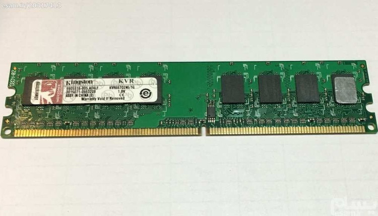 رم کینگستونKVR800D2N6 ظرفیت ۱ گیگابایت DDR2 فرکانس800 مگاهرتز