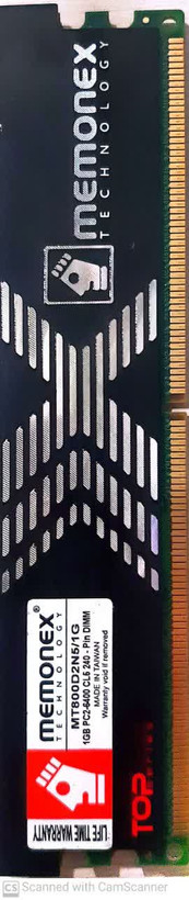 RAM 1GB DDR2 MEMONEX MT800D2N5