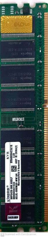 رم کینگستون مدل KVR400X64C3A/1G ظرفیت ۱ گیگابایت DDR1 باس 400 مگاهرتز(استوک)