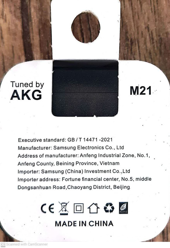 هندزفری تایپ سی سامسونگ AKG M21 پک USB-C