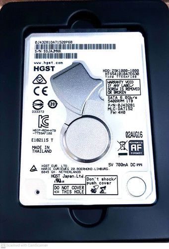 هارد دیسک لپ تاپ 1 ترا بایتی 2.5 اینچی SATA HGST Z5K1000-1000 (استوک)
