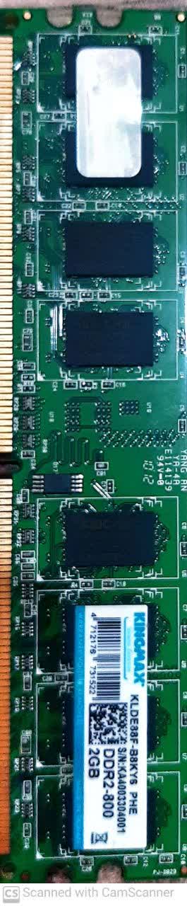 رم 2 گیگابایت DDR2 باس 800 کینگمکس (استوک)