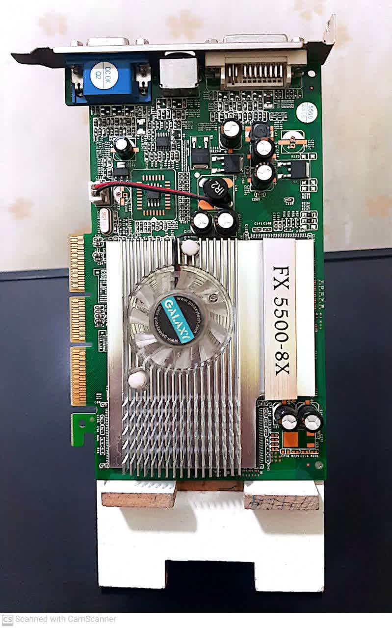 کارت گرافیک NVIDIA GEFORCE GALAXY FX 550-8X اسلات AGP حافظه 256MB 128 BIT (استوک)