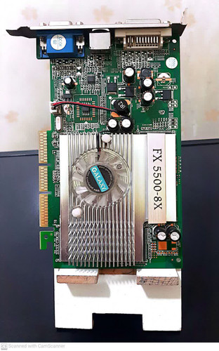 کارت گرافیک NVIDIA GEFORCE GALAXY FX 550-8X اسلات AGP حافظه 256MB 128 BIT (استوک)