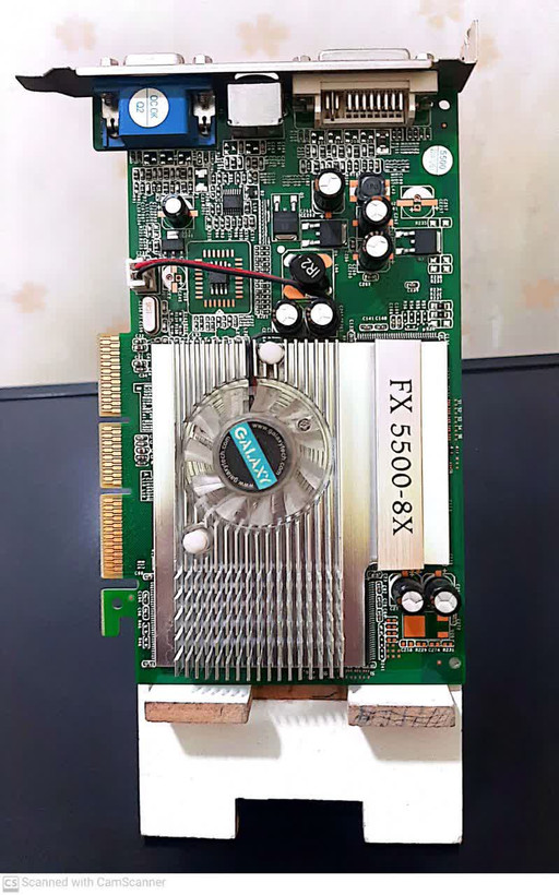 کارت گرافیک NVIDIA GEFORCE GALAXY FX 550-8X اسلات AGP حافظه 256MB 128 BIT (استوک)